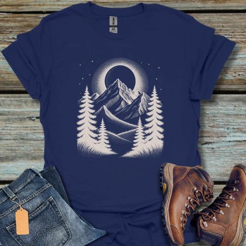 Night Mountain Moon T-Shirt - Beastly Banter