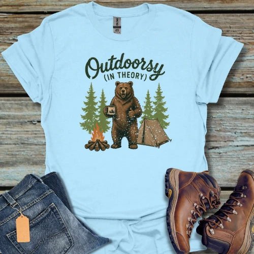 Outdoorsy (In Theory) Bear T-Shirt - Beastly Banter