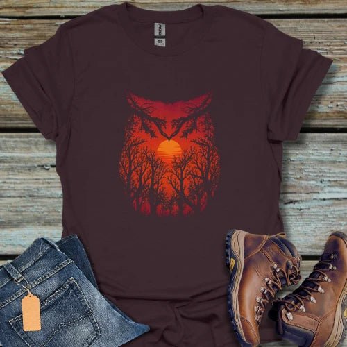 Owl Sunset T-Shirt - Beastly Banter