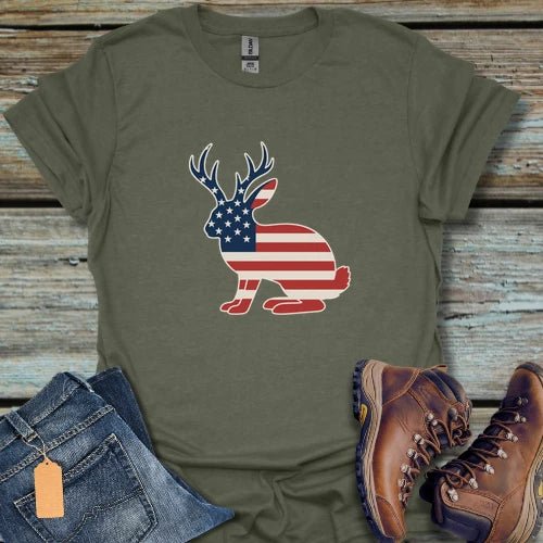 Patriotic Jackalope T-Shirt - Beastly Banter