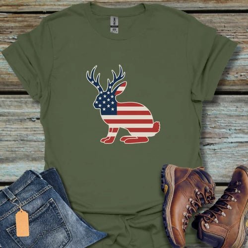 Patriotic Jackalope T-Shirt - Beastly Banter