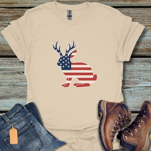 Patriotic Jackalope T-Shirt - Beastly Banter