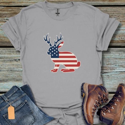 Patriotic Jackalope T-Shirt - Beastly Banter