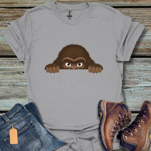 Peeking Bigfoot T-Shirt - Beastly Banter