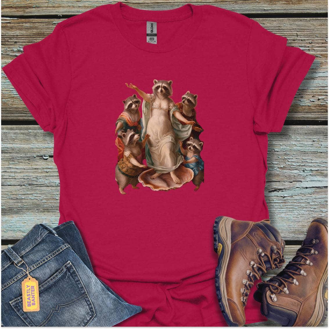 printify-t-shirt-antique-cherry-red-s-venus-de-raccoon-venus-de-raccoon-32331350245585 - Beastly Banter