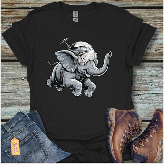 printify-t-shirt-black-s-elephant-skydiving-elephant-skydiving-32315680293073 - Beastly Banter