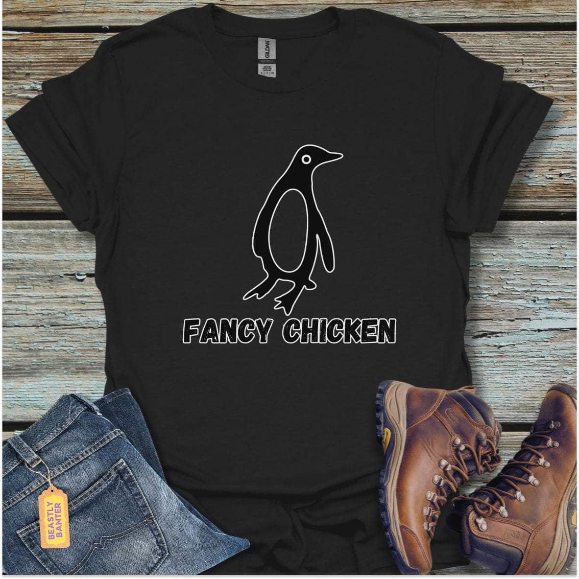 printify-t-shirt-black-s-fancy-chicken-fancy-chicken-32317478142161 - Beastly Banter