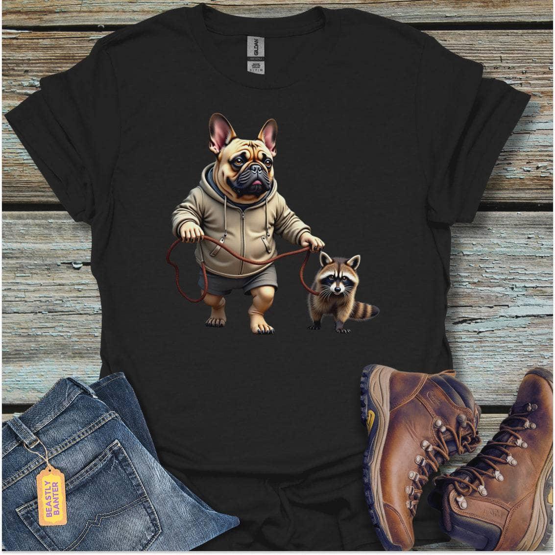 printify-t-shirt-black-s-frenchie-dog-walker-frenchie-dog-walker-32318135533777 - Beastly Banter