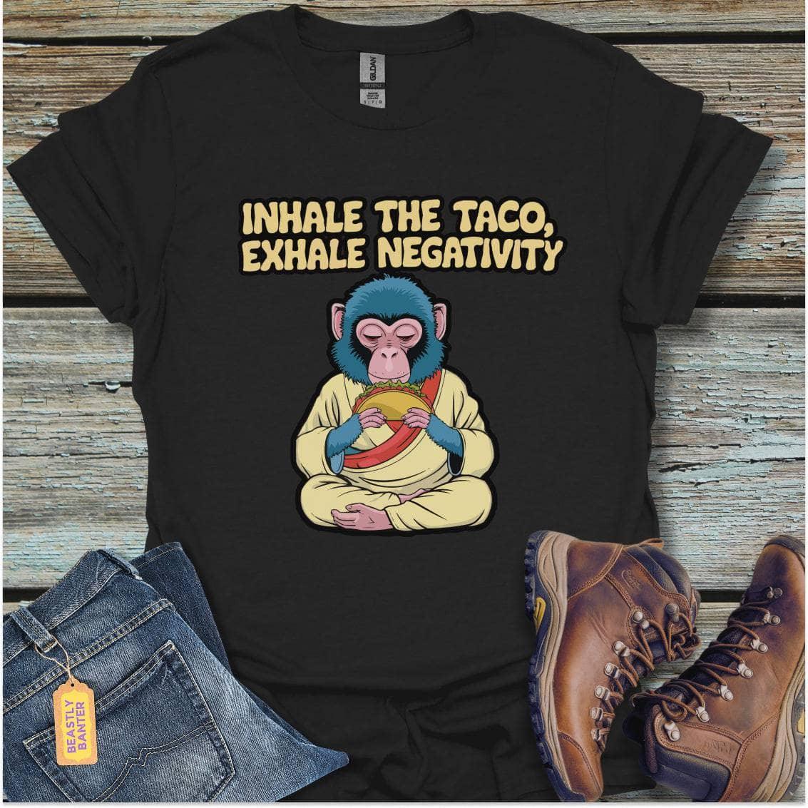 printify-t-shirt-black-s-inhale-the-taco-inhale-the-taco-32323329523921 - Beastly Banter