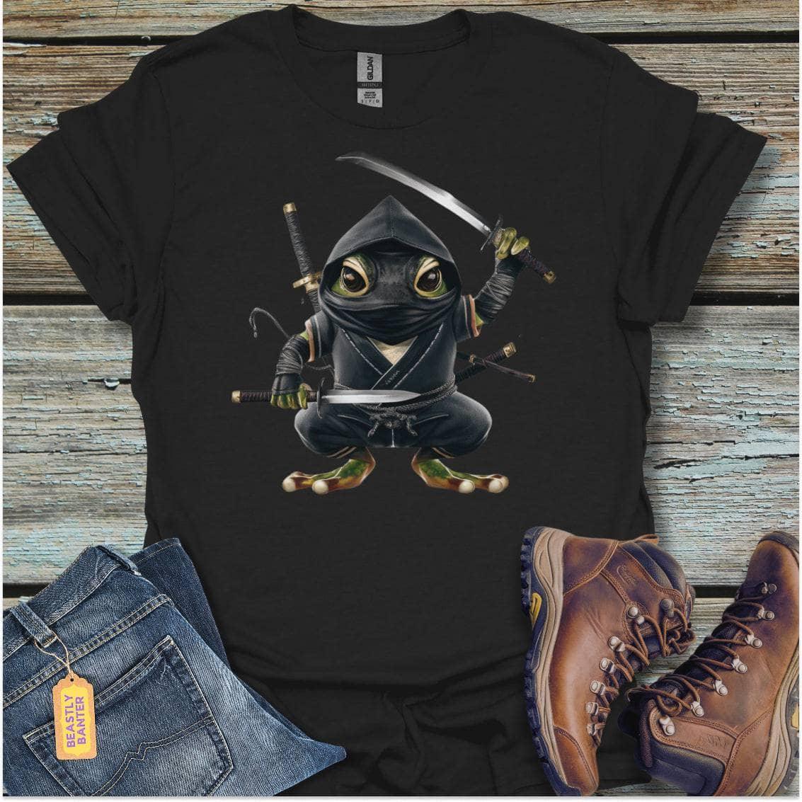 printify-t-shirt-black-s-ninja-frog-ninja-frog-32325379227857 - Beastly Banter