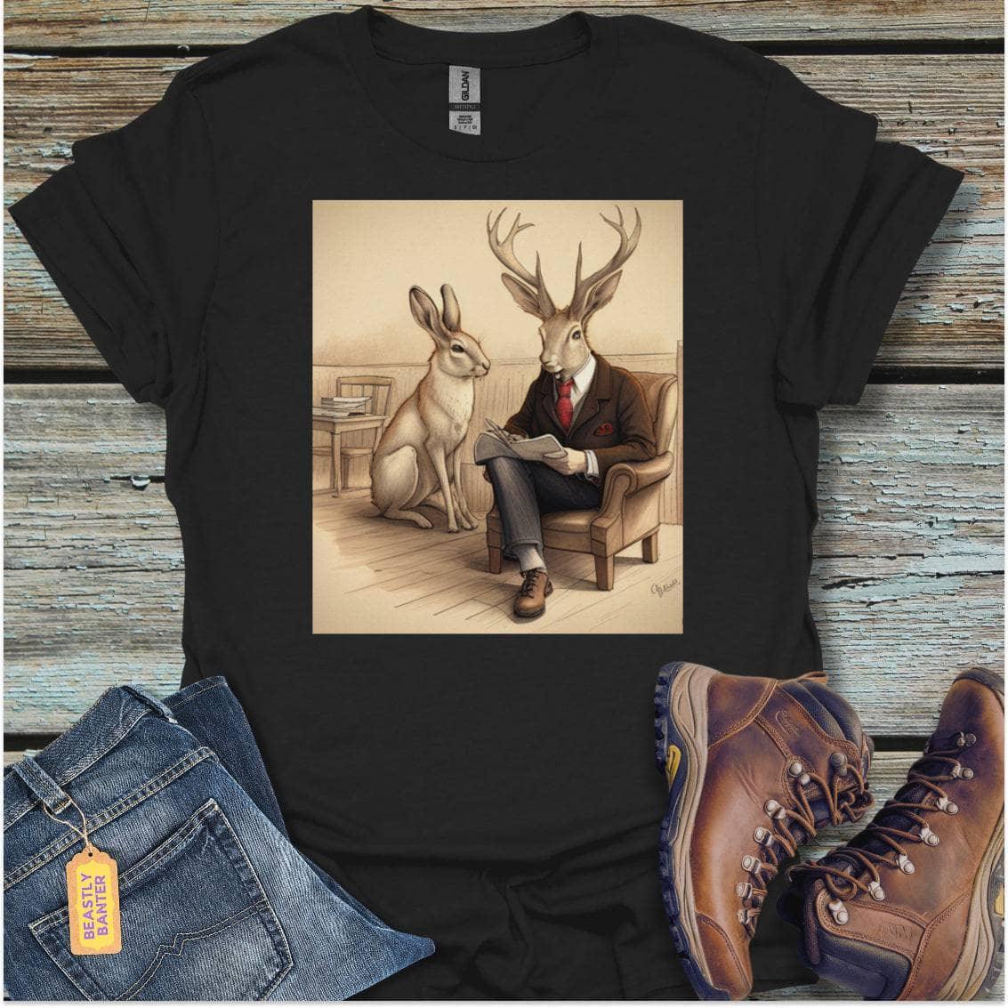 printify-t-shirt-black-s-rabbit-and-the-jackalope-dad-rabbit-and-the-jackalope-dad-32323165126865 - Beastly Banter