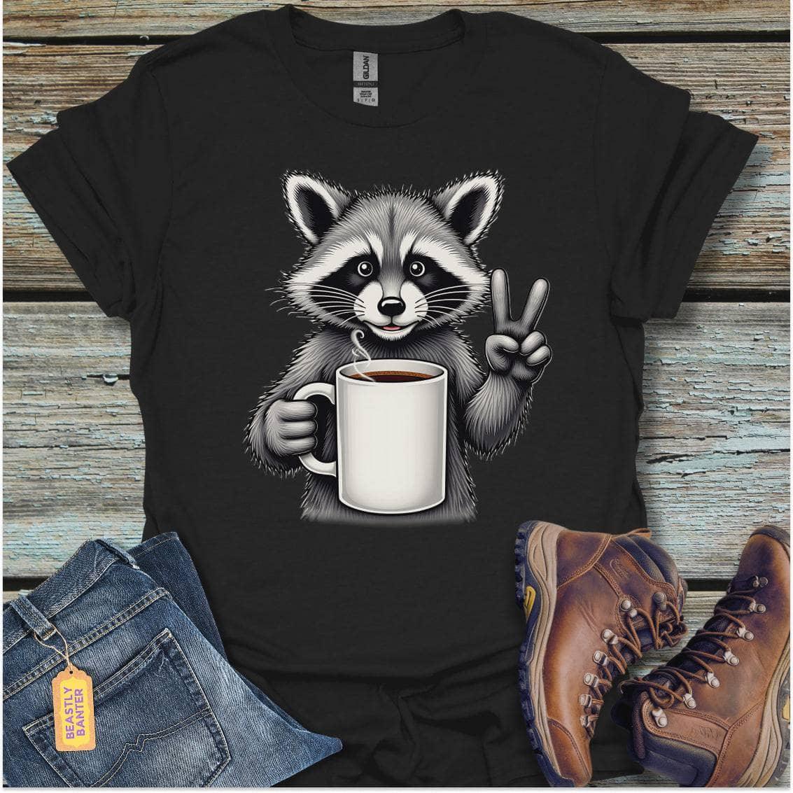 Raccoon Coffee Peace - Beastly Banter