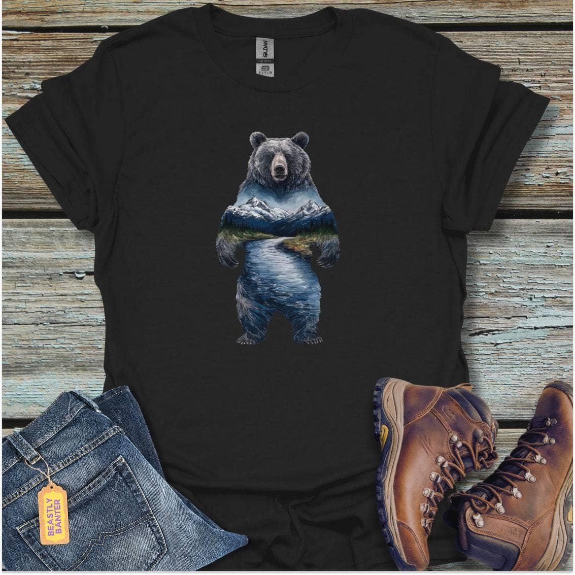 printify-t-shirt-black-s-river-bear-river-bear-32327513145553 - Beastly Banter