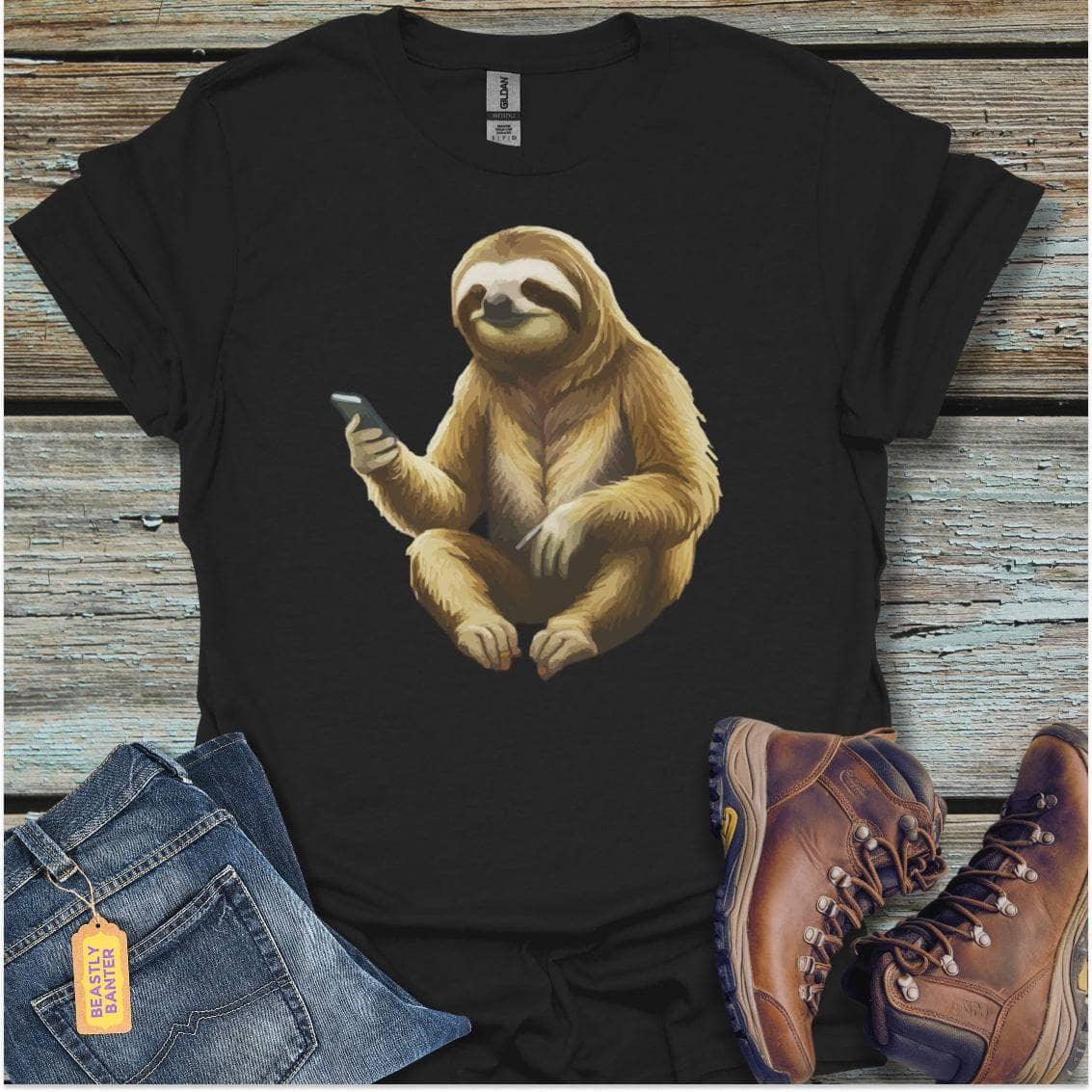 printify-t-shirt-black-s-sloth-mail-sloth-mail-32328072888529 - Beastly Banter