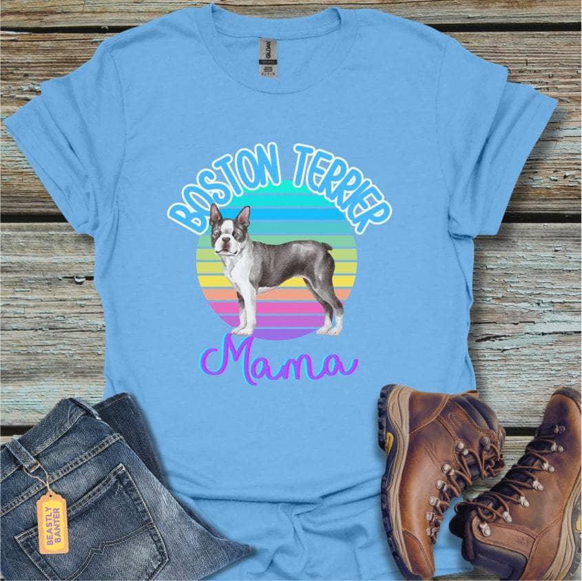 printify-t-shirt-carolina-blue-s-boston-terrier-mama-32303495905489 - Beastly Banter