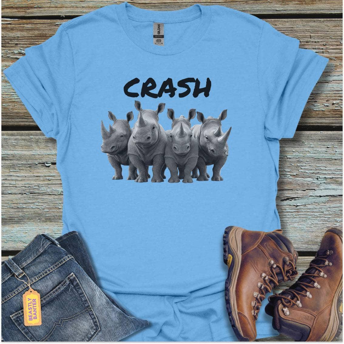 printify-t-shirt-carolina-blue-s-crash-of-rhinos-crash-of-rhinos-32308992278737 - Beastly Banter