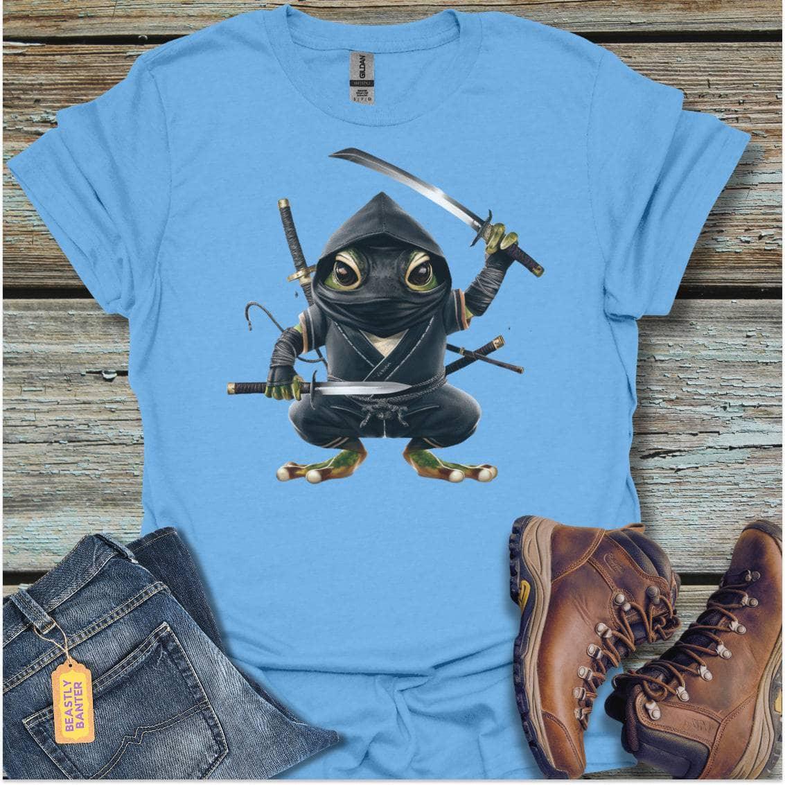 printify-t-shirt-carolina-blue-s-ninja-frog-ninja-frog-32325379129553 - Beastly Banter