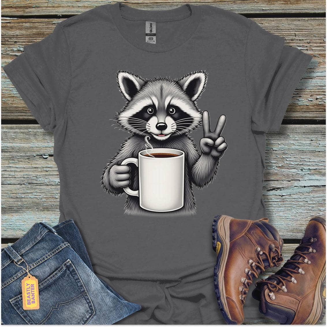 Raccoon Coffee Peace - Beastly Banter