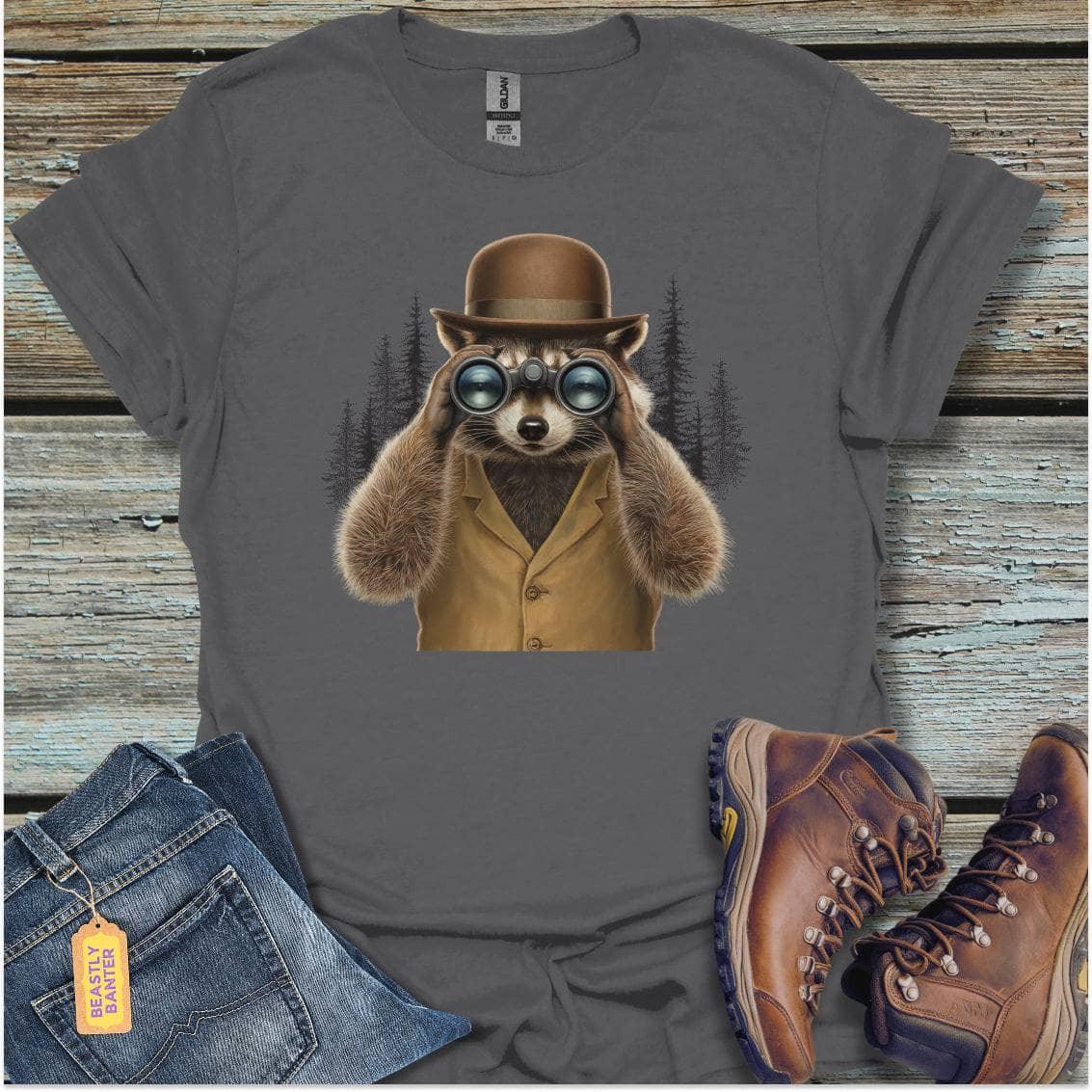 Raccoon with Binoculars - Beastly Banter