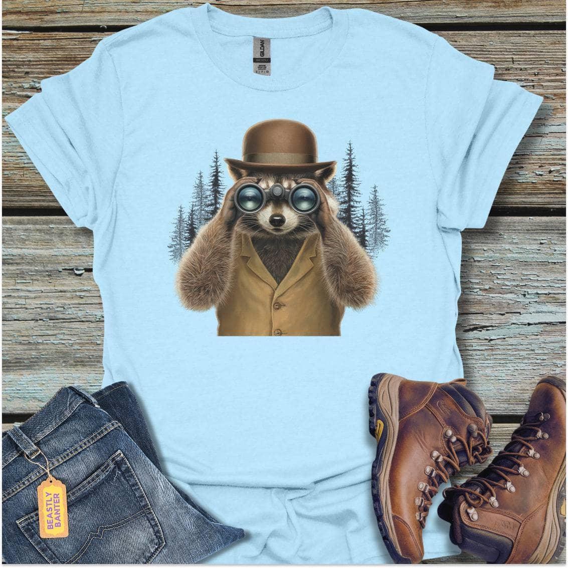 Raccoon with Binoculars - Beastly Banter