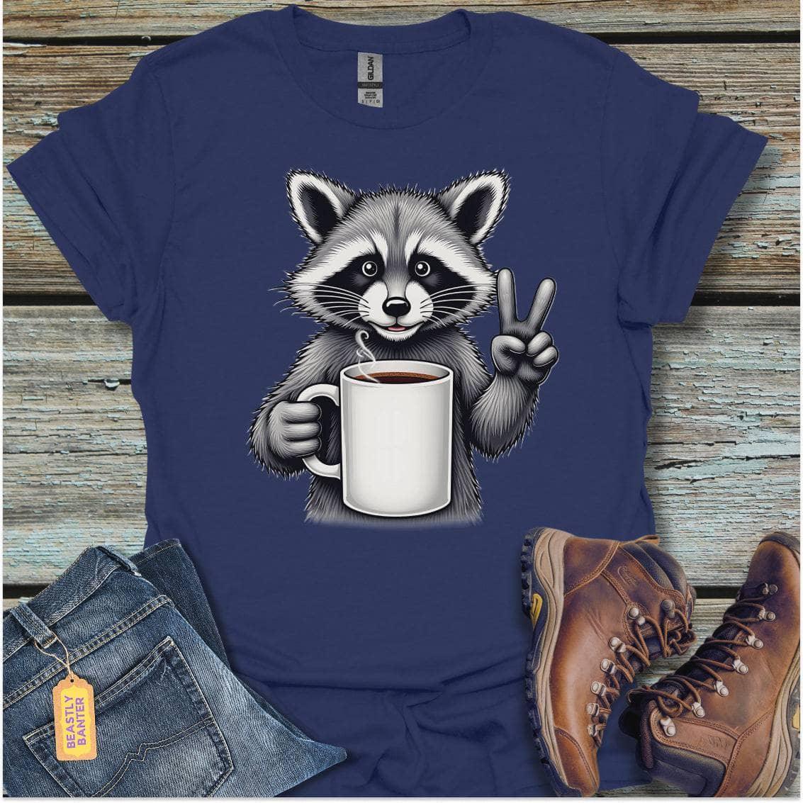 Raccoon Coffee Peace - Beastly Banter