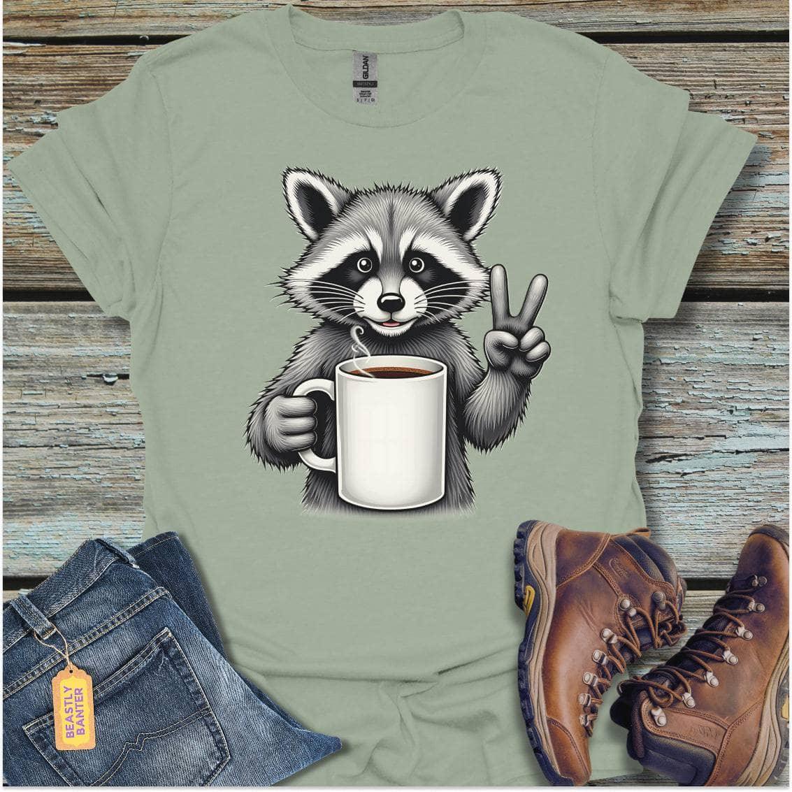 Raccoon Coffee Peace - Beastly Banter