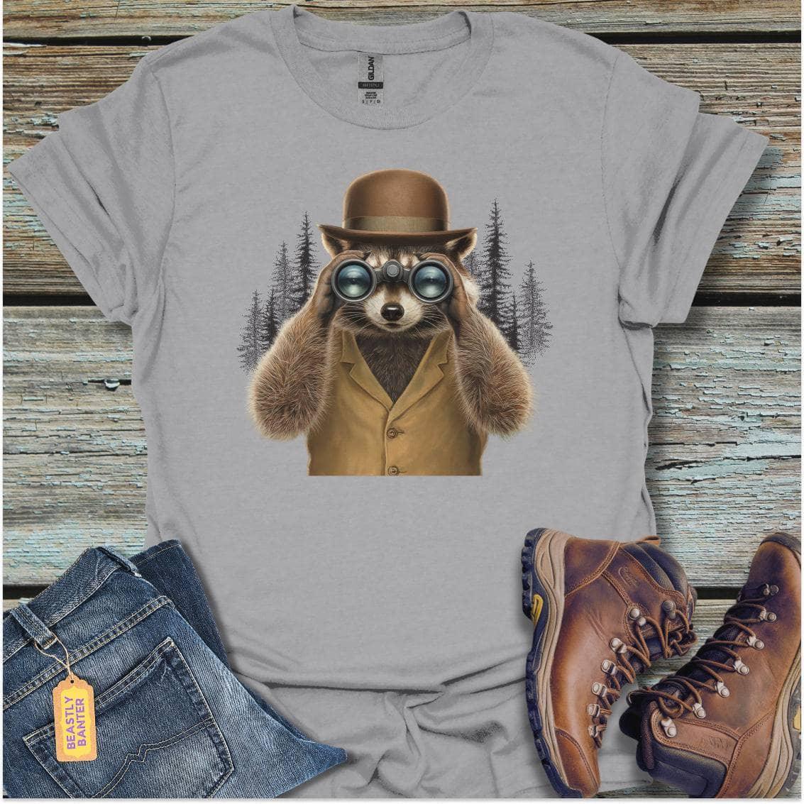 Raccoon with Binoculars - Beastly Banter