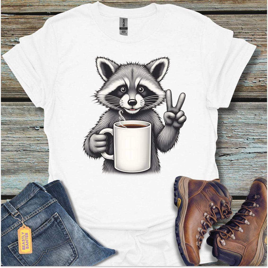 Raccoon Coffee Peace - Beastly Banter