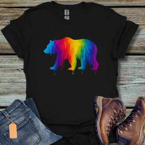 Rainbow Drip Bear T-Shirt - Beastly Banter