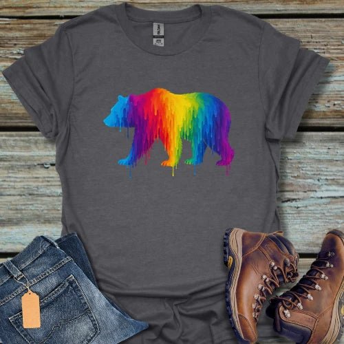 Rainbow Drip Bear T-Shirt - Beastly Banter