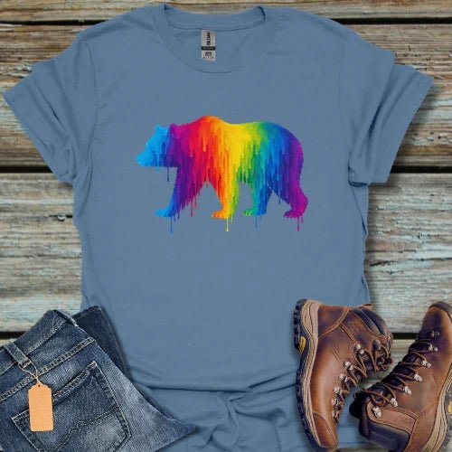 Rainbow Drip Bear T-Shirt - Beastly Banter