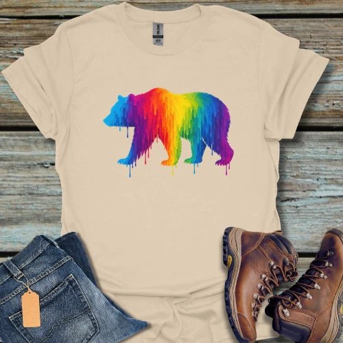 Rainbow Drip Bear T-Shirt - Beastly Banter