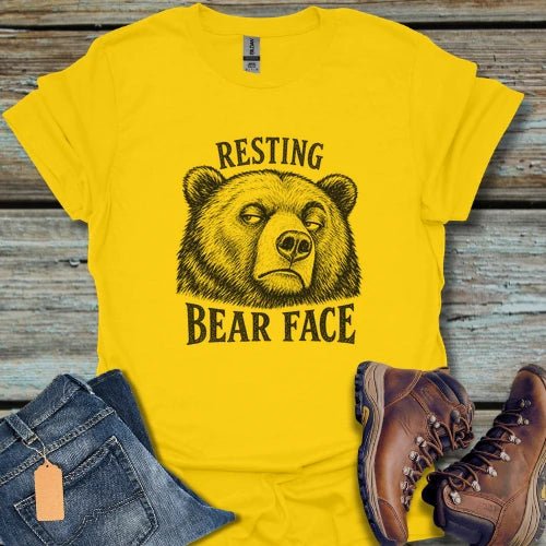 Resting Bear Face T-Shirt - Beastly Banter