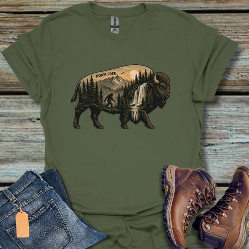 Roam Free Buffalo T-Shirt - Beastly Banter