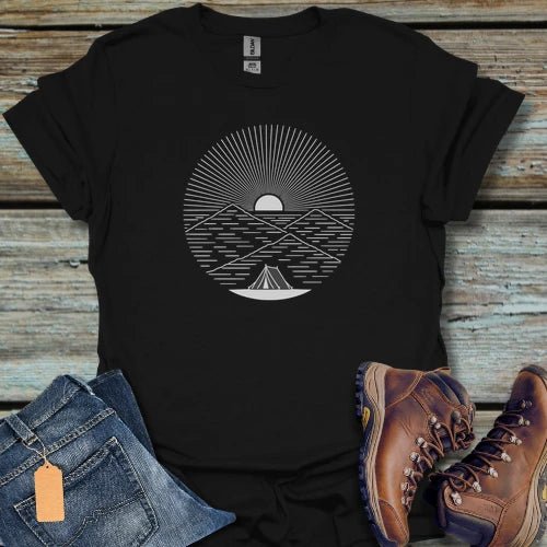 Sunrise Line Camping T-Shirt - Beastly Banter