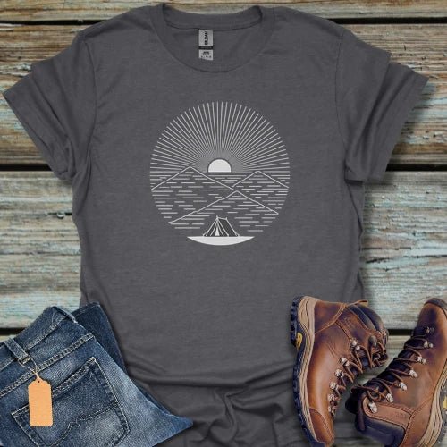 Sunrise Line Camping T-Shirt - Beastly Banter