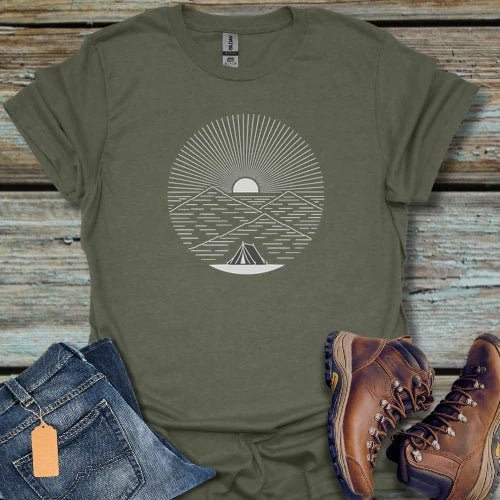 Sunrise Line Camping T-Shirt - Beastly Banter