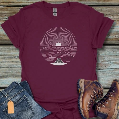 Sunrise Line Camping T-Shirt - Beastly Banter