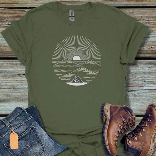 Sunrise Line Camping T-Shirt - Beastly Banter