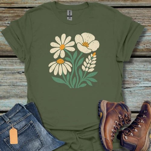 Vintage Floral Daisy T-Shirt - Beastly Banter