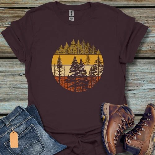 Vintage Sunset Forest T-Shirt - Beastly Banter