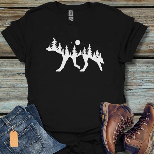 Wolf Night view T-Shirt - Beastly Banter