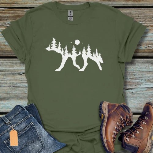Wolf Night view T-Shirt - Beastly Banter