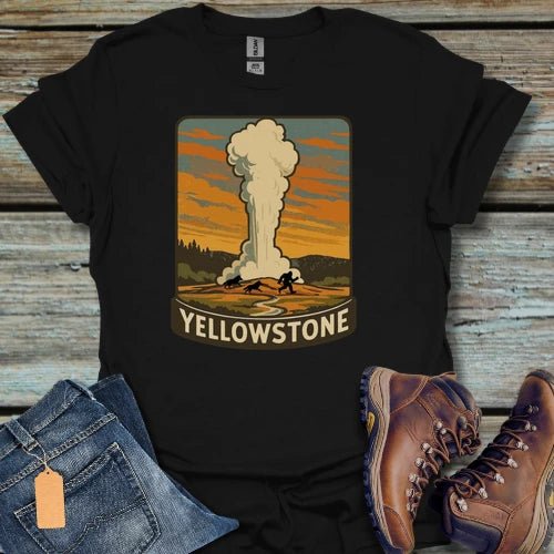 Yellowstone Geyser Bigfoot T-Shirt - Beastly Banter