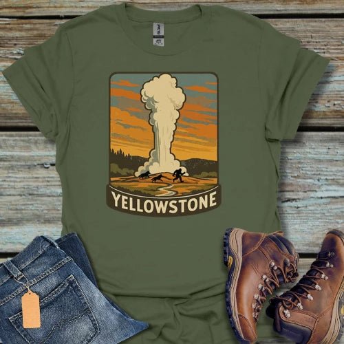 Yellowstone Geyser Bigfoot T-Shirt - Beastly Banter