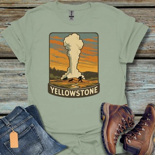 Yellowstone Geyser Bigfoot T-Shirt - Beastly Banter