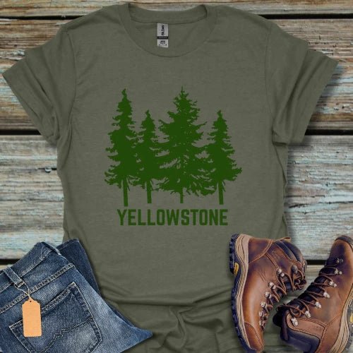 Yellowstone Green Pine T-Shirt - Beastly Banter