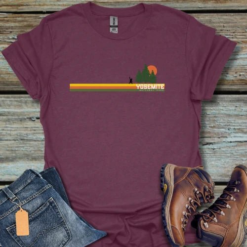 Yosemite Retro Bigfoot Sunset T-Shirt - Beastly Banter