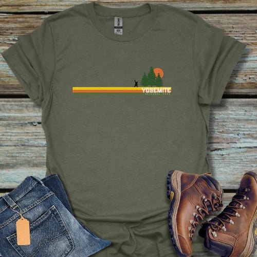 Yosemite Retro Bigfoot Sunset T-Shirt - Beastly Banter