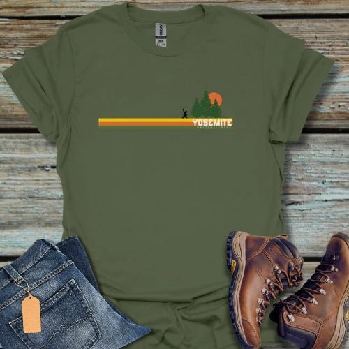 Yosemite Retro Bigfoot Sunset T-Shirt - Beastly Banter